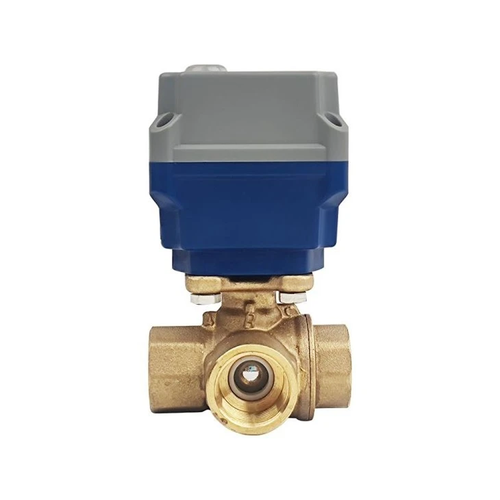 Electrical Brass 3-way ball valve-2(001)