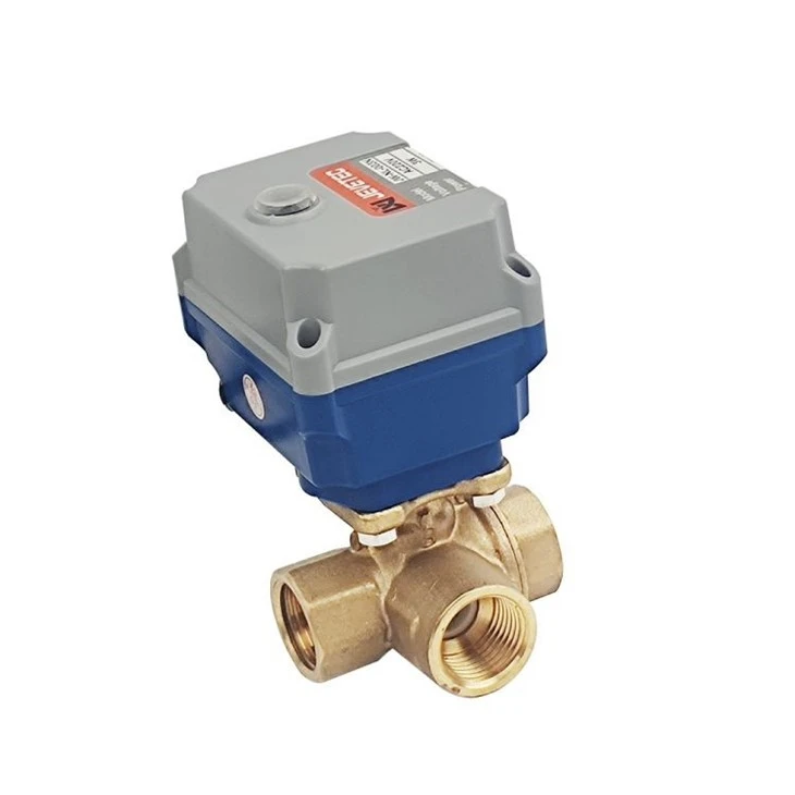 Electrical Brass 3-way ball valve-6(001)